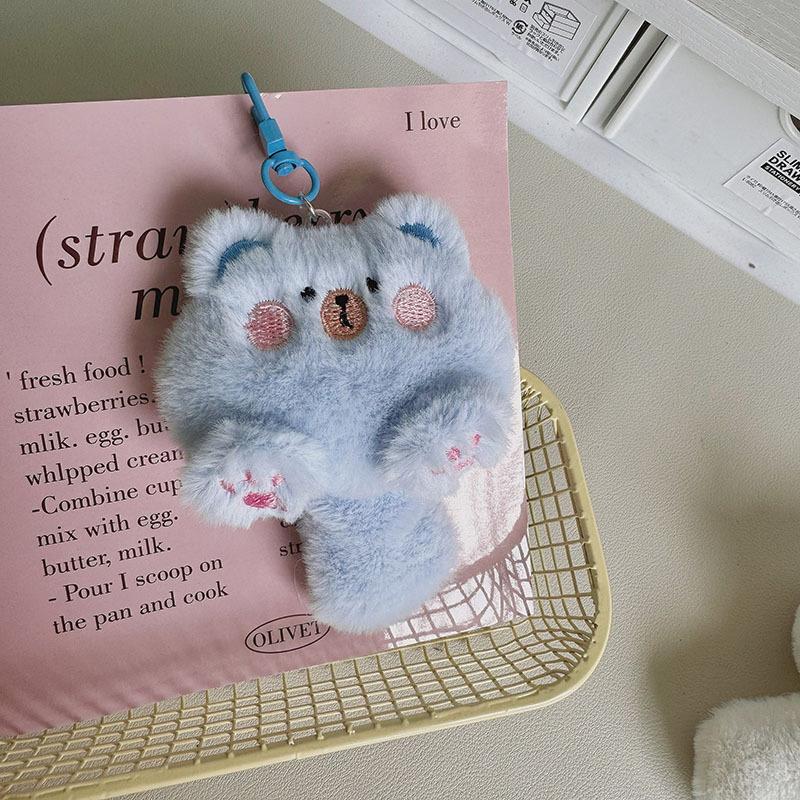 

Пряжка-застежка Стиль Длинный хвост Кот Брелок Милая плюшевая игрушка Мягкая кукла Брелоки Подвески для рюкзака Украшения Подарок друзьям детям синий