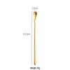 High-Value Golden 304 Stainless Steel Long Handle Mixing Spoon: Ideal for Cocktails, Coffee, Honey, and Ice.