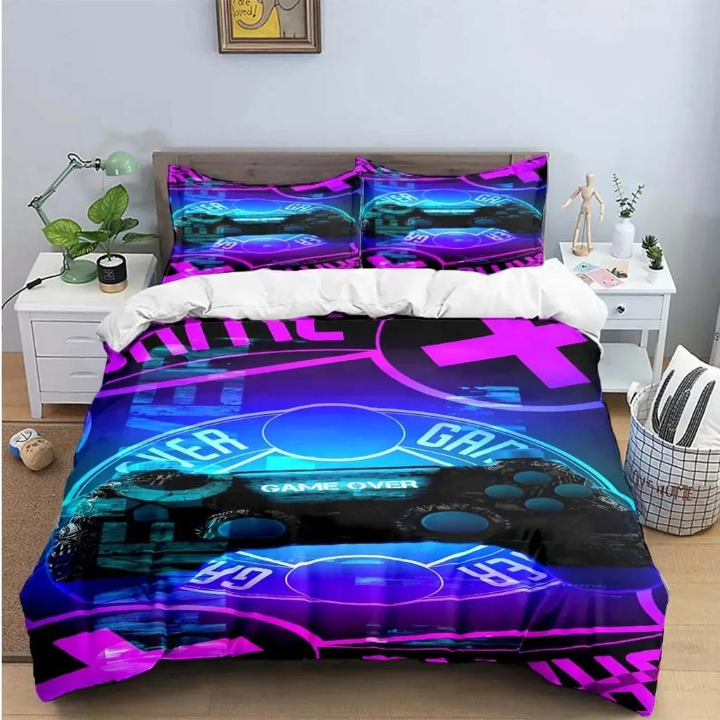 Gamer Controller Print Bedding Sets Exquisite Bed Supplies Set Duvet Cover Bed Comforter Set Bedding Set Luxury Birthday Gift