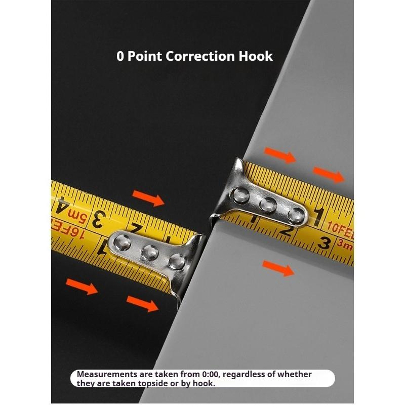Tape Measure 5m/3m/7.5m/10m Heavy-Duty Rubber-Coated Drop-Proof Box Tape Measure Steel Tape Measure