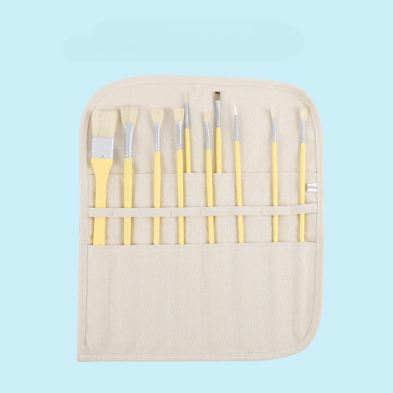 Painting Brushes Canvas Storage Bag,  Watercolour and Gouache Brushes Calligraphy Brushes Storage Bag, Roll Up Pen Bag