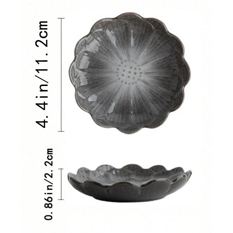 Japanese Kiln Change Lotus Leaf Plate Ceramic Jewelry Tray Popular Ins Home Storage Plate Ornament Gift