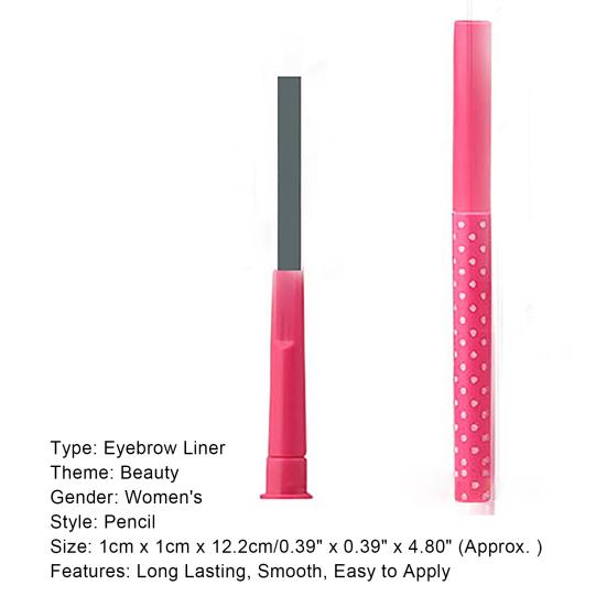Eyeliner Pen Waterproof All Day Wear Smooth Rotating Eyebrow Pencil for Makeup