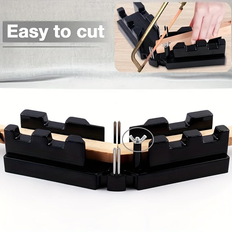 Woodworking Miter Box | 2-in-1 Angle Measuring & Cutting Tool | Plastic | Multi-Angle 90°-180° Precision Guide for Carpentry | Adjustable Compartments