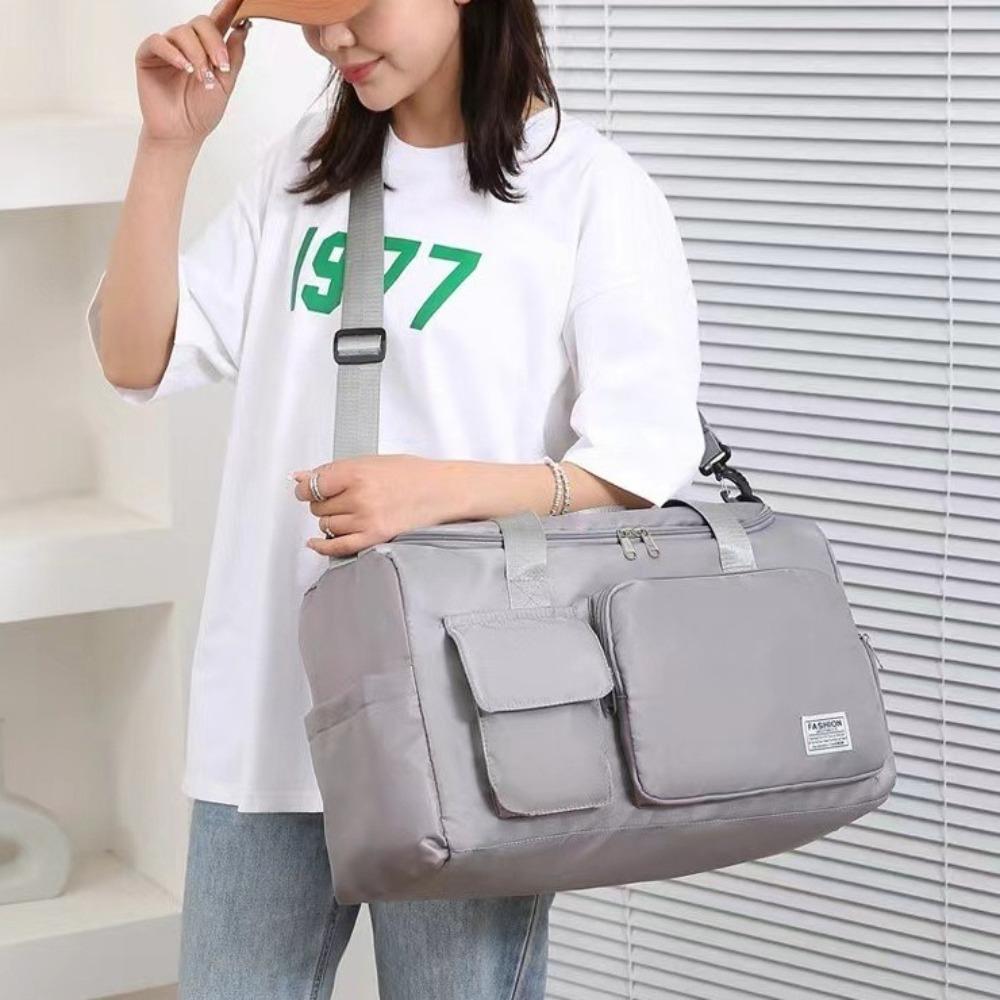Sturdy Travel Luggage Bag Foldable Large Capacity Handbag Shoulder Bag Nylon Duffle Bag  Girl