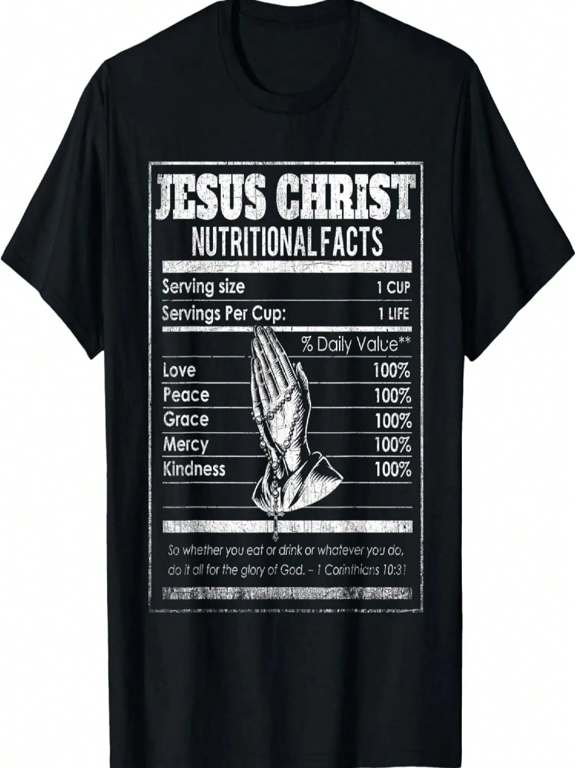 Jesus Christ Nutritional Facts Religion & T-Shirt S разноцветный