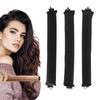 3 Packs Heatless Curling Rod Headband Soft Blowout Overnight Heatless Curler for All Hair Types Black