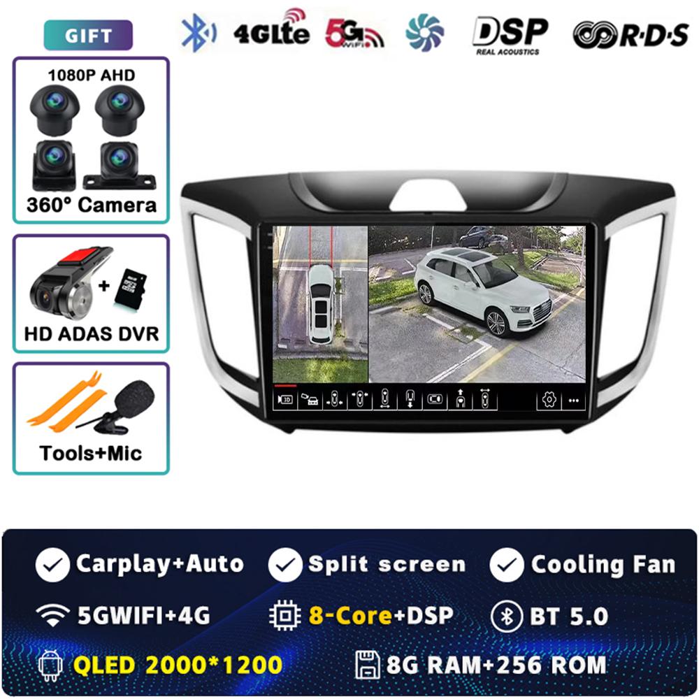 Android 14 Carplay Car Radio For Hyundai Creta Ix25 2015 - 2019 Multimedia Video Player Navigation GPS Stereo 2Din DVD Head Unit