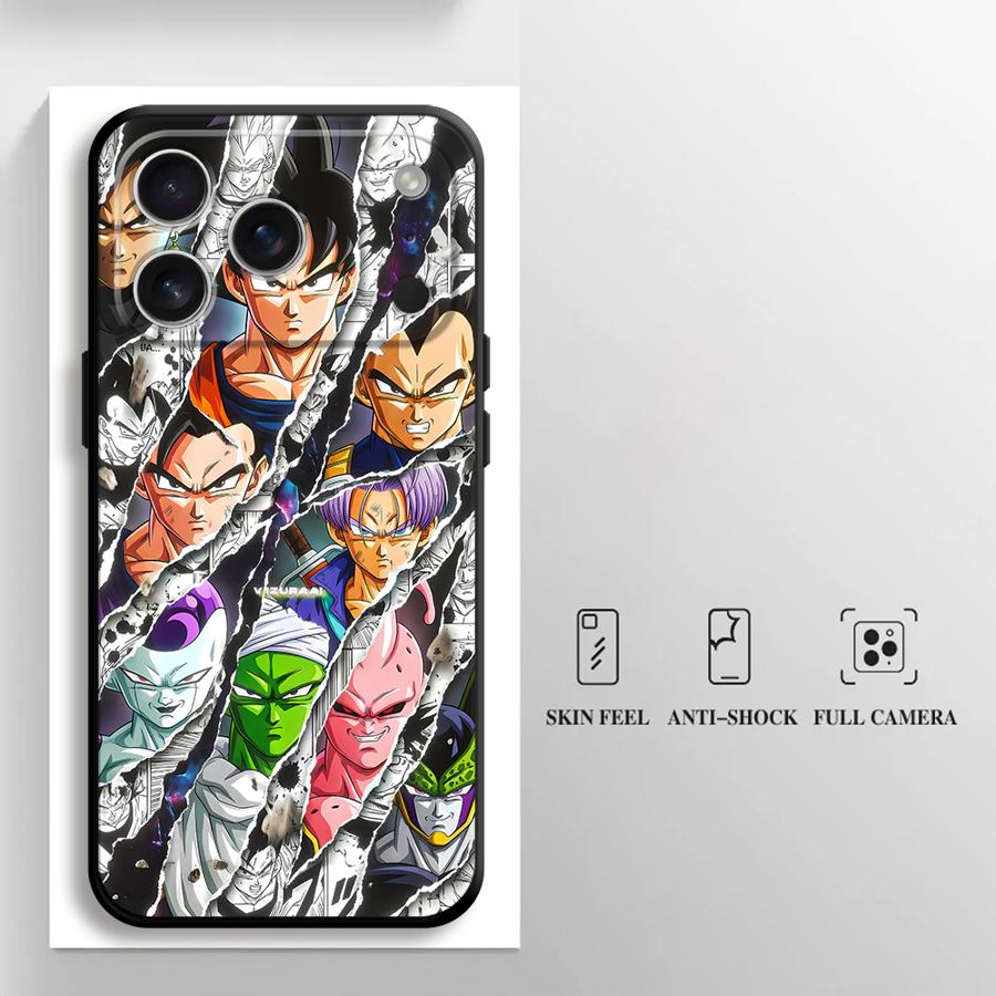 Funda Phone Cover Case for iPhone 17 Pro Max 12 16 15 Plus 14 13 Mini 7 8 Air SE 11 XS XR D-ragonS B-allS Cartoon