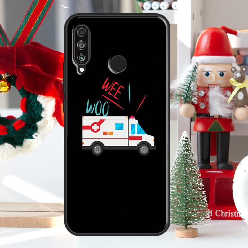 Wee Woo Ambulance For Huawei Nova 5T 9 10 SE 7i 8i 11i 12i Y73 Y72 Y61 Y91 Y60 Y70 Y90 P20 P40 P30 Lite Case