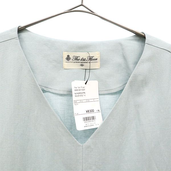 unused The 1st. Floor Linen Blend Short sleeve Cocoon one piece Women Used