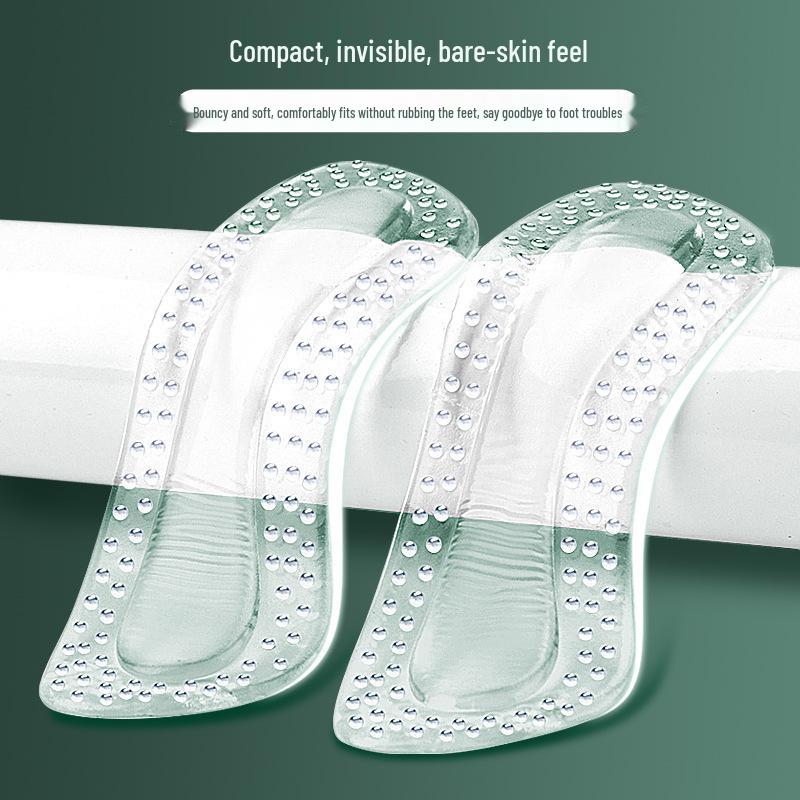 Soft Gel Anti-Wear High Heel Inserts with Massage Granules - Invisible, Self-Adhesive, Adjustable Insole Stickers
