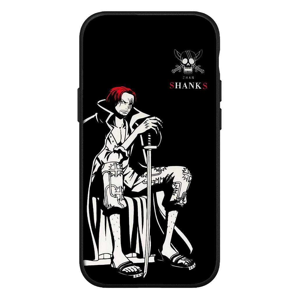for iPhone 16 15 Xiaomi Redmi Note 14 13 12 11 Pro Max X 8 16e Samsung Galaxy S25 S24 S23 Moto OPPO Huawei Shanks Red Hair Luffy One Piece Phone Case