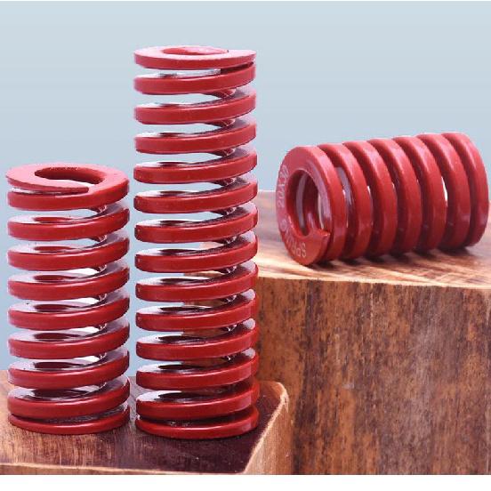 Creamily 1PCS Red Medium Load Die Mold Spring Press Spiral Stamping Compression Springs Outer Diam30mm Inner Dia15mm L25-50mm