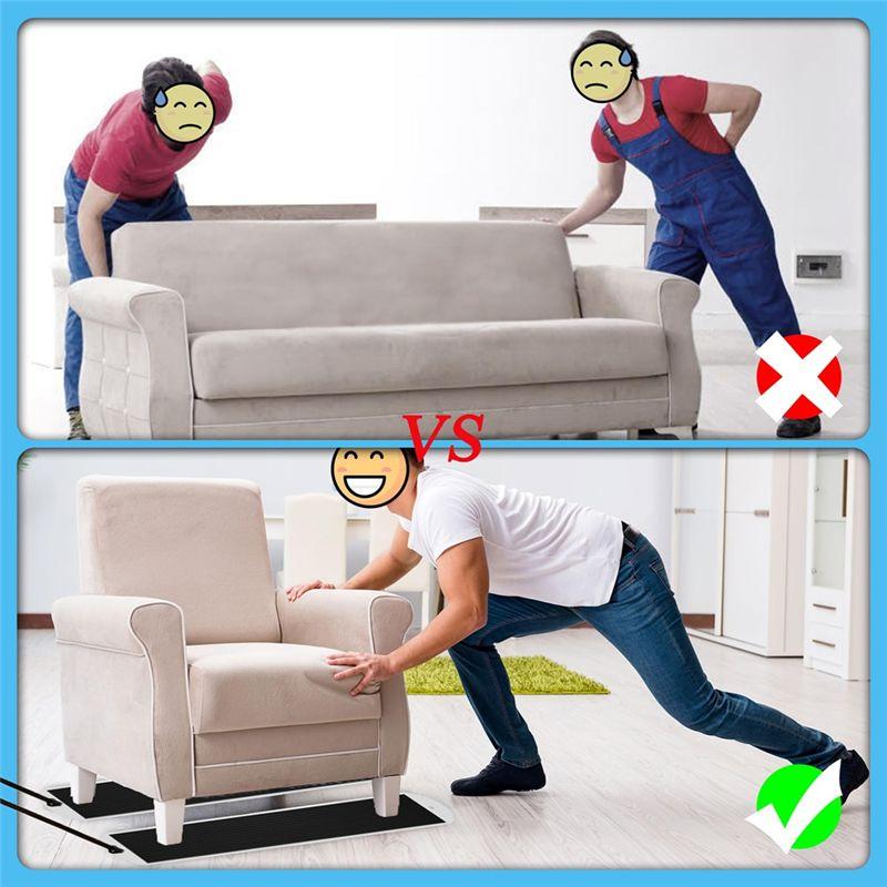 A60zpack Of 2 Large Pull Cord Sliders, Furniture Sliders, Furniture Gliders, Heavy Duty Sliding Film For Moving Furnituremay