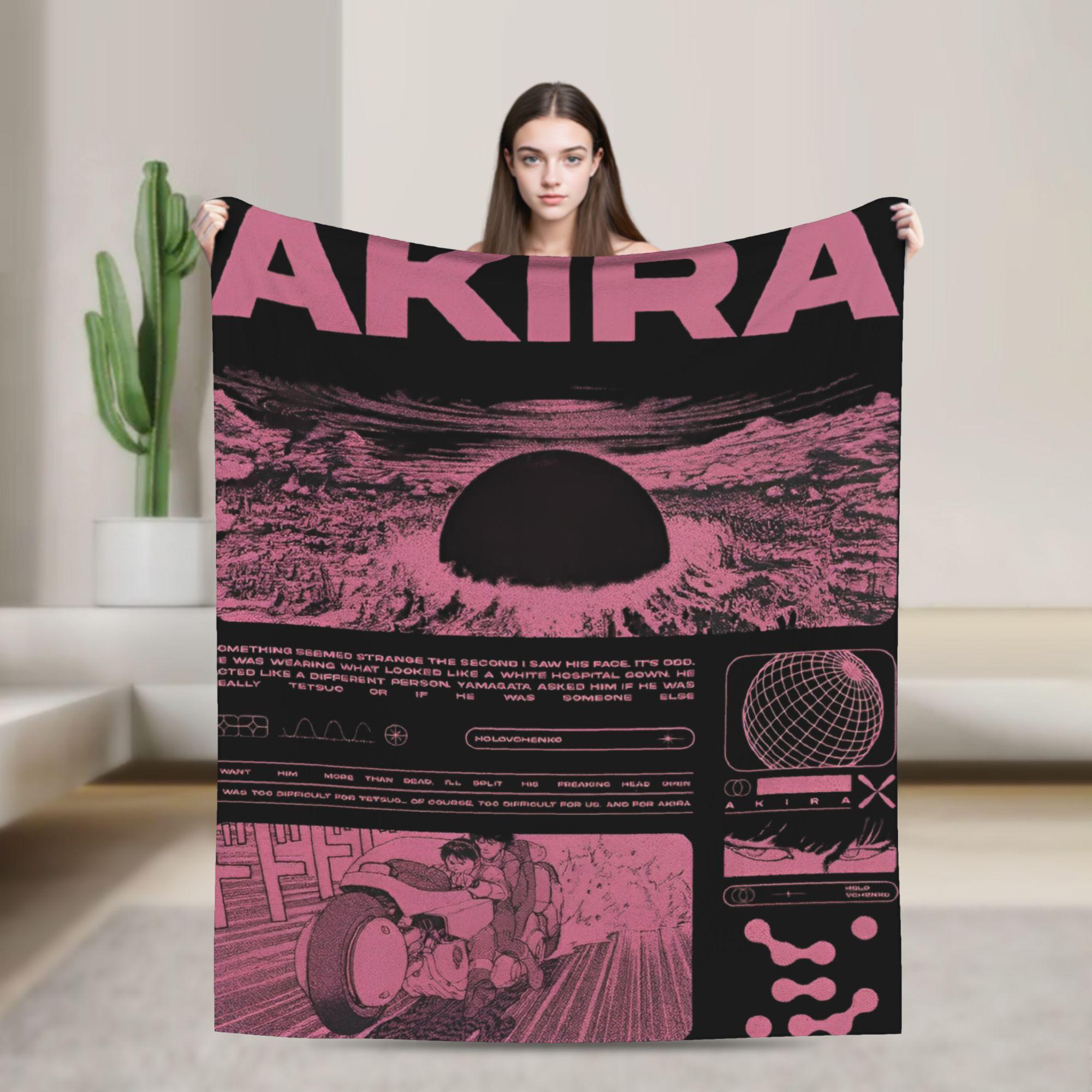 Акира Японское Аниме Фланелевый Плед Манга Токио Мультфильм для Дивана Вязаный Плед Путешествия Теплый Многофункциональный 30x40in
