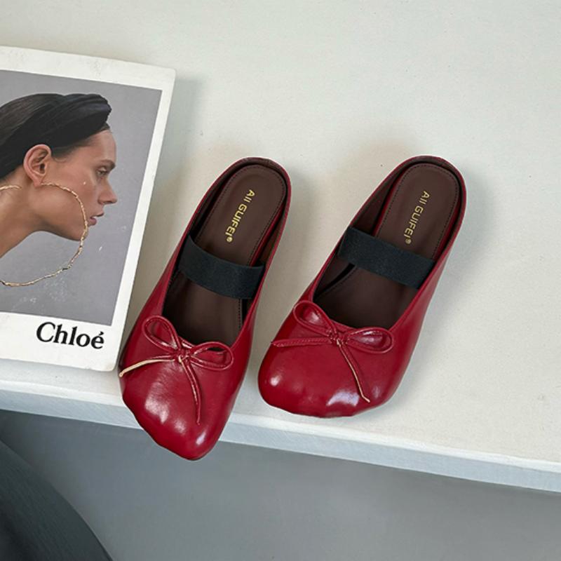 Fashion Bailamos 2025 Brand Women Slippers Slip On Grandma Shoes Woman Round Toe Retro Moccasins Outdoor Slides Ladies Soft Ballet Shoes