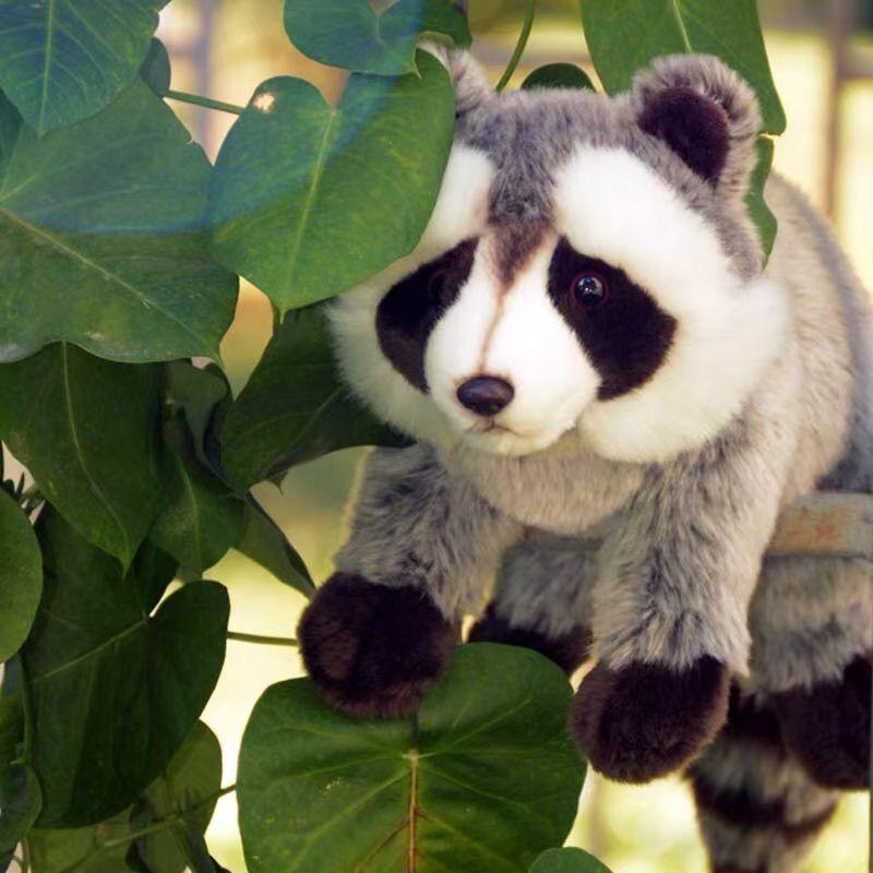 Super Cute Lifelike Raccoon Plush Toy Soft And Adorable Doll Pillow Gift