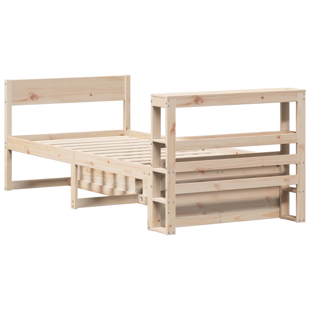 Solid Wood Bed Frame Without Mattress 90 X 190 Cm Pine