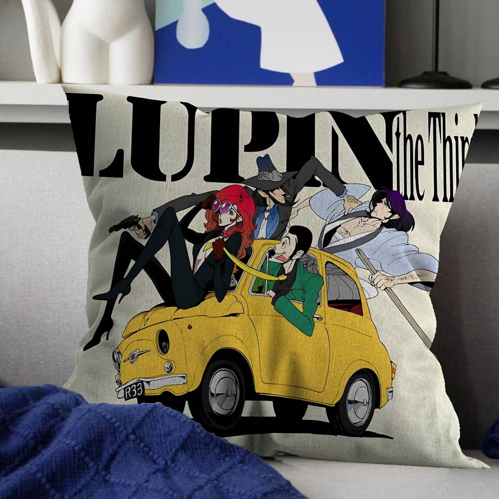 Adventure Story LLupin The Third Cushion Cover Car Throw Pillow Case For Sofa Car Christmas Gift xcm xcm