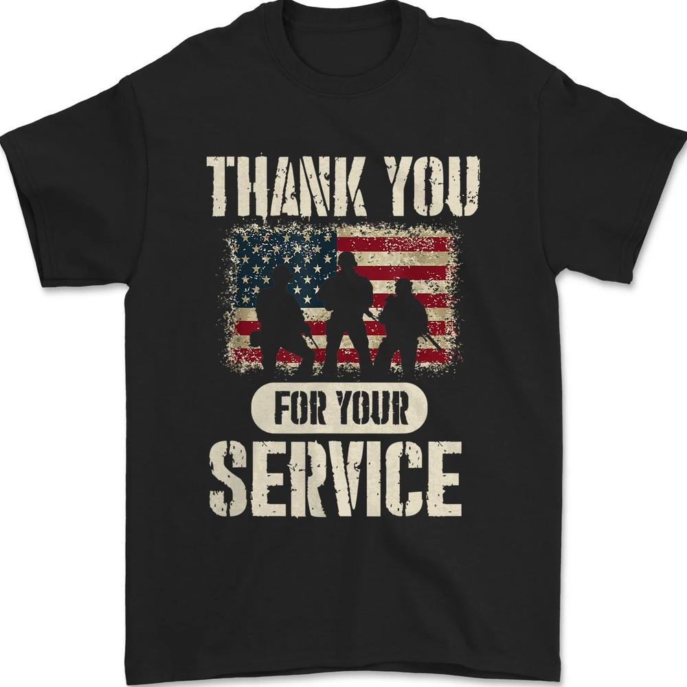 Thank You for Your Service Shirt Patriotic Veterans Day Proud Family T-Shirt