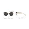 Prada Avant-Garde Comfortable Logo Side Letter Logo Irregular Frame Sunglasses Unisex sunglasses White PR19ZS1425S0