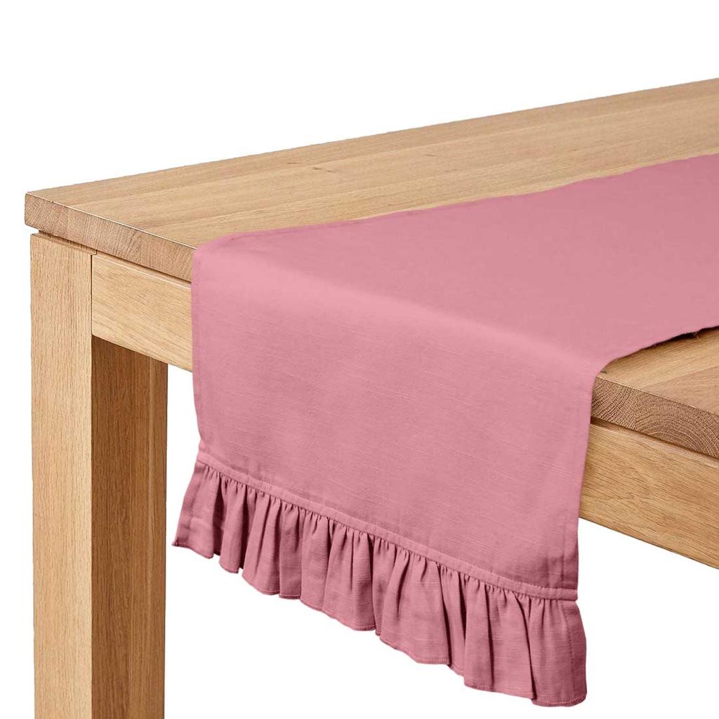 Vargottam Fuchsia Pink Home D    cor Küchentischdeko Home Frill Tischläufer-14 x 108