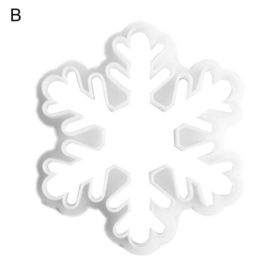 

Красивая форма для печенья в форме снежинки, рождественский стиль, сделай сам, пластиковый резак для печенья, кухонные инструменты B