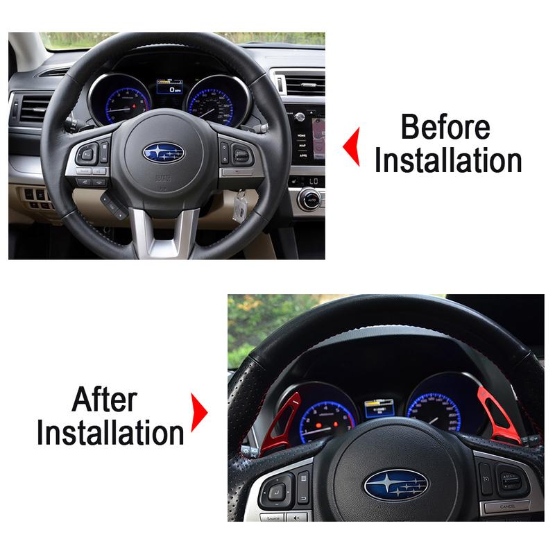 Manetki zmiany biegów do Subaru XV Legacy Forester Outback Impreza WRX STI Levorg Samochodowe przedłużenie manetek zmiany biegów na kierownicy DSG Naklejka Styling