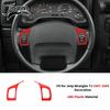 JIDIXIAN Red ABS Interior Decoration Trim Fit for Jeep Wrangler TJ 1997-2006 Car Instrument Panel Horn A/C Switch Accessories we1