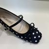French Retro Polka Dot Small Single Shoes Square Head Mary Jane Shoes Summer Women'S Word With Flat Shoes