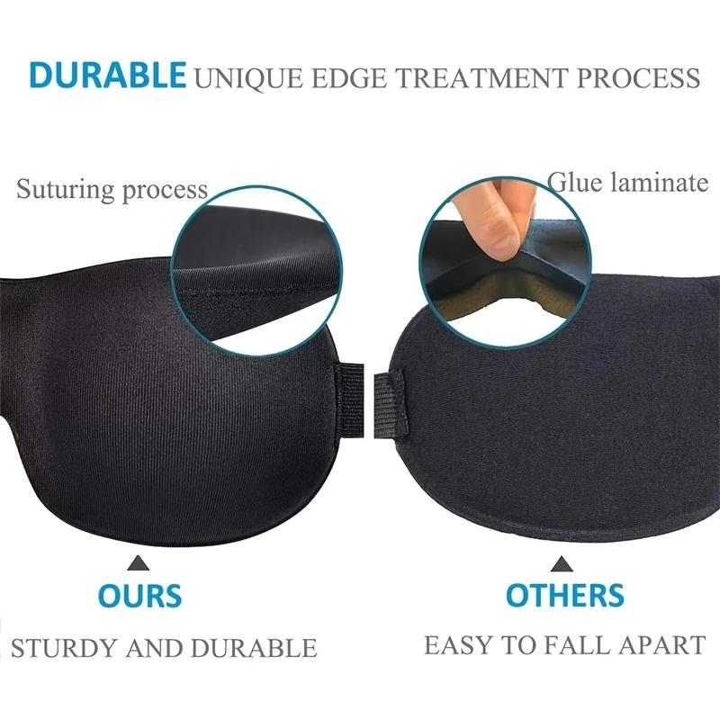 3D Contoured Sleep Mask Unisex Light Blocking Soft Eye Patch Breathable Skin-Friendly Sleeping Eye Mask For Nap Travel Yoga