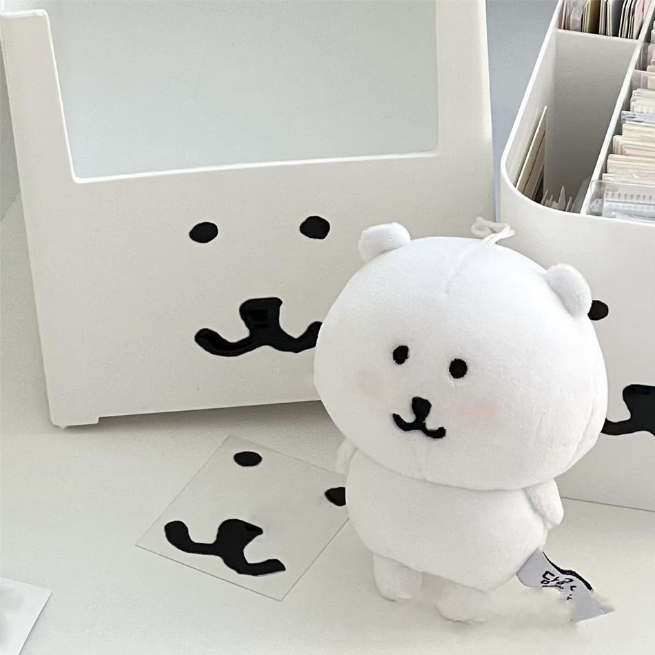 2026/Self Mocking Bear Plush Keychain Cute Hanging Ornament Kawaii Cartoon Doll For Bags Backpack Car Keys Funny Gift Idea