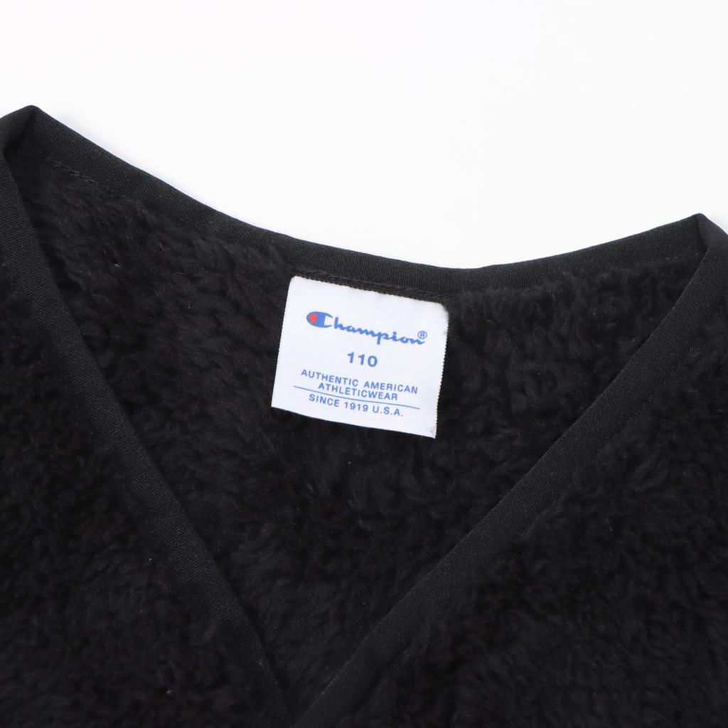 Champion Script Logo Snap Kids' Vest, Basic, Black, CK-Y603