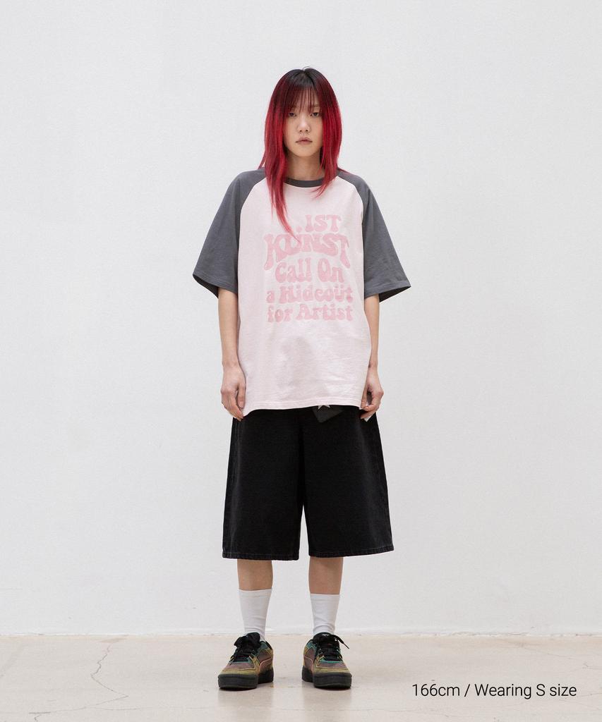 ISTKUNST Hideout Raglan Tee_Pink(Ik2Emmt503A)