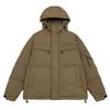 Men's 2025 White Duck Down Hooded Jacket: Winter Warmth, Loose Fit, Letter Print Design