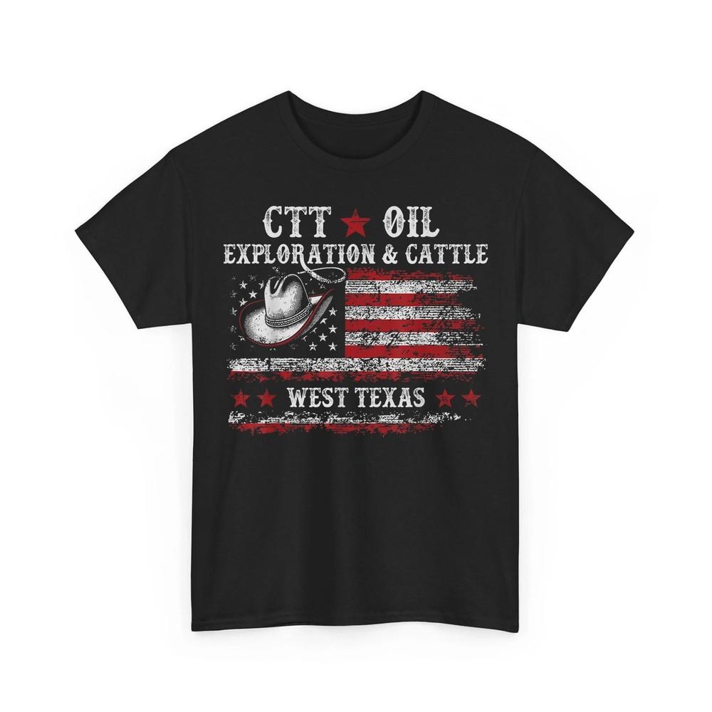 CTT Oil Exploration amp; Cattle Company Texas American Flag Vintage Unisex TShirt Unisex T-Shirt XXXXL