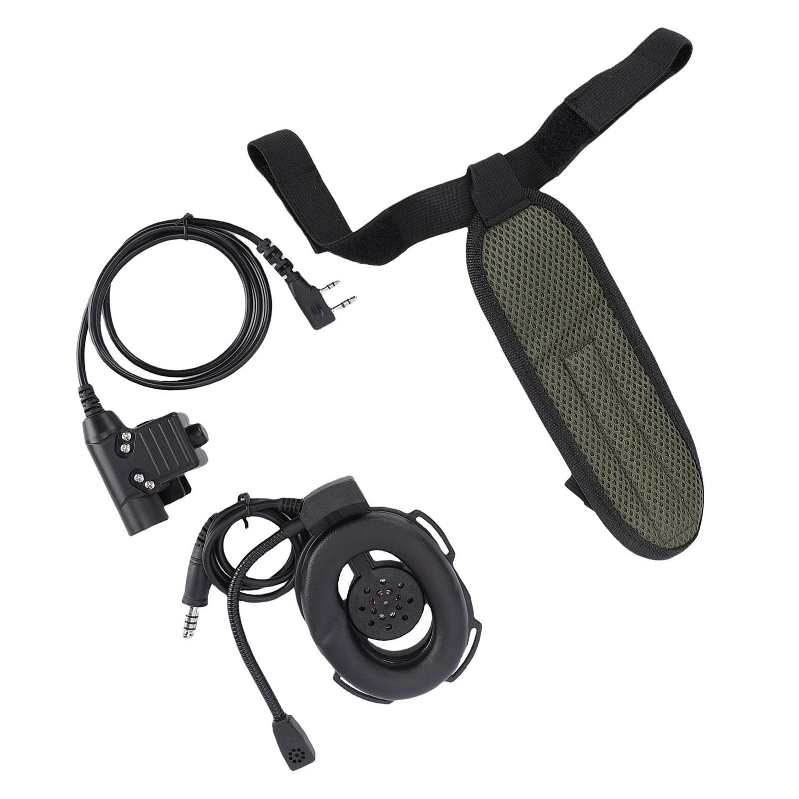 

Radio Headset Fit for Plus BF-888 BF-888S KPG87D TH-415 TK-2200 TK-3202 with Noise Cancelling Mic Headband Push to Talk Key Headphones