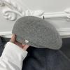 British Style Wool Beret Pure Color Retro Painter Hat Casual Octagonal Hat  Winter