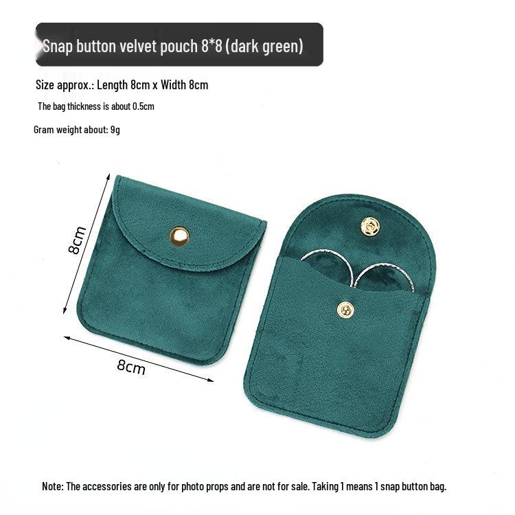 Samt Druckknopf Schmuckbeutel für Ringe & Halsketten - Mini Aufbewahrungsbeutel