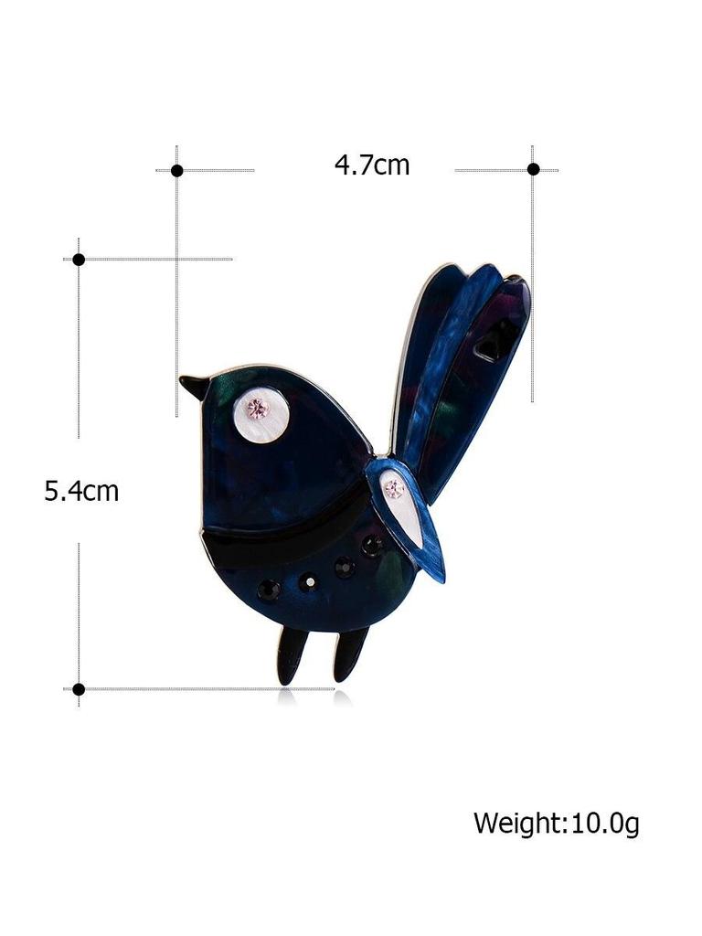 Mode Acryl Tier Brosche Niedliche Cartoon Vogel Form für Frauen Kinder Hemd Tasche Hijab Pins