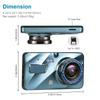 Car DVR 2 Cameras  4.0 Inches Dash Cam Car Video Recorder Auto Registrator Dvrs Dash Cam with Dual Ways Cameras Car Accessories