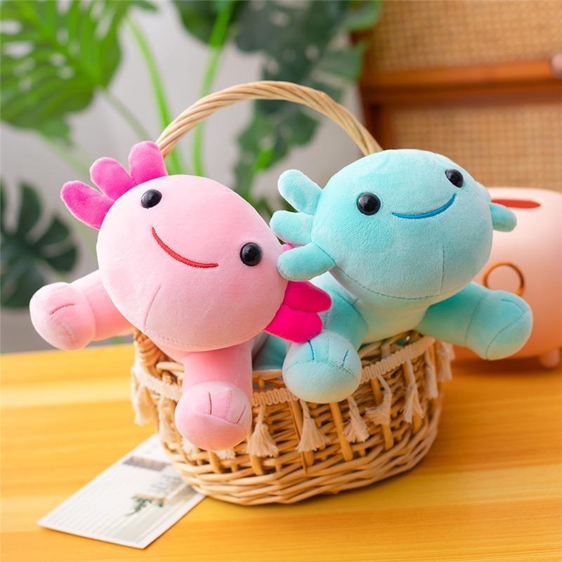 Cute Simulation Axolotl Plush Doll Pink Salamander Throw Pillow Plushie Toy Stuffed Animal Doll Valentine's Day Gift Home Decor
