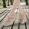 Platform-absorbing Bottom Women Summer Casual Sports Shoes - Breathable Mesh, Strap Low-top Design, Wear-resistant TPU Outsole