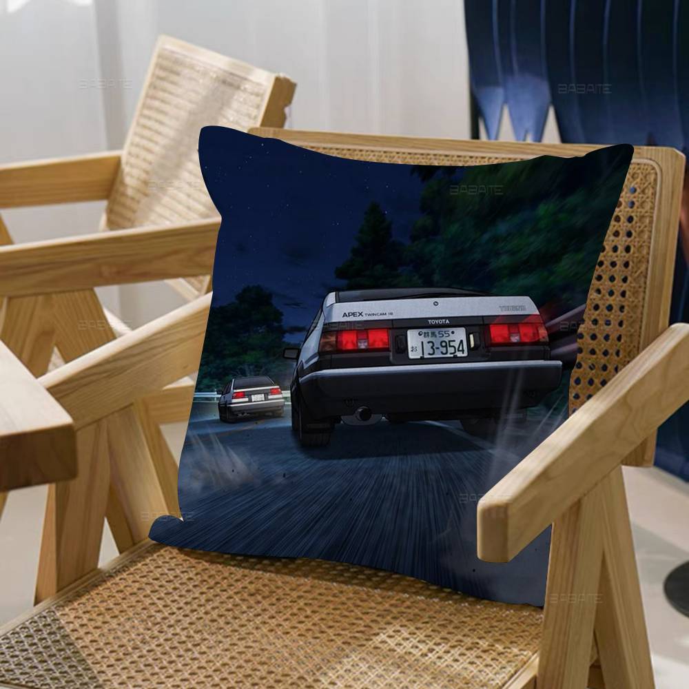 Anime IInitial D Pillow Cushion Cover Pillowcase Living Room Sofa Home Decor Customized