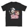 Pánské tričko Gravity Falls Dipper a Mabel Pines Ležérní Čistá bavlna Krátký rukáv Trička Kulatý výstřih Vrchní díly Větší velikosti