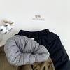 Korean Style Unisex Kids Padded Warm Wide Leg Winter Casual Pants