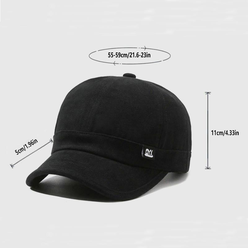 Solid Color Short Brim Baseball Cap For Men And Women, Korean Style Sun Protection Duckbill Cap, Casual Sports Sun Hat