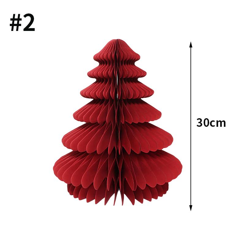 2026 Christmas Tree Honeycomb Ball 3D Folding Christmas Tree Ornament Desktop Decoration  for Xmas Navidad Happy New Year Decor