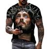 Summer 3D T-shirt Short Sleeved Men's Fashion Round Neck Short Sleeved Shirt